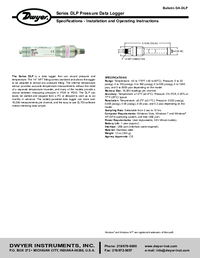 Thumbnail of document Manual - DLP-A15 Pressure/Temperature Data Logger